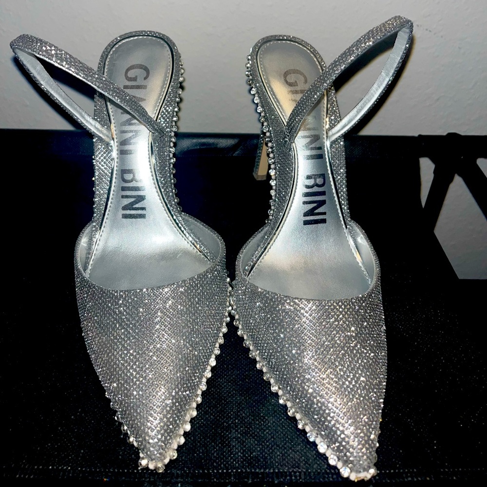 Gianni bini heels. Silver colored